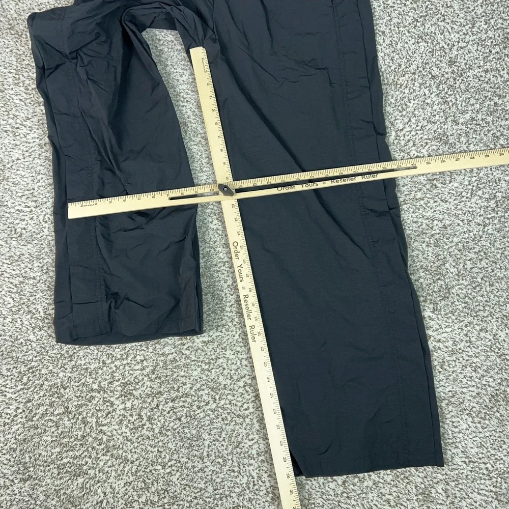 Nike Pants‎ Womens Large Black Nylon Track Straight Leg Gym Workout Sport Icon